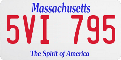 MA license plate 5VI795