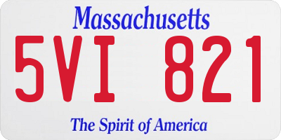 MA license plate 5VI821