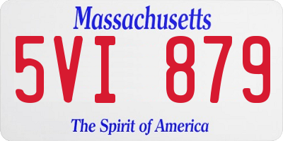 MA license plate 5VI879