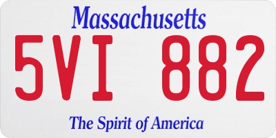 MA license plate 5VI882