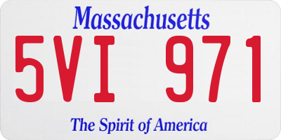 MA license plate 5VI971