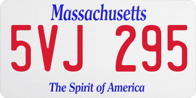 MA license plate 5VJ295