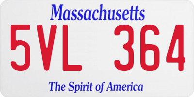 MA license plate 5VL364