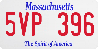 MA license plate 5VP396