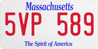 MA license plate 5VP589