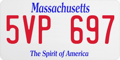 MA license plate 5VP697