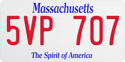 MA license plate 5VP707