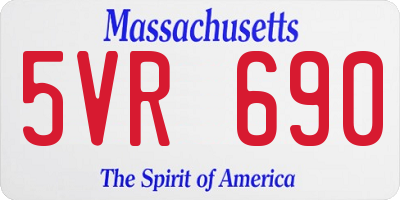 MA license plate 5VR690