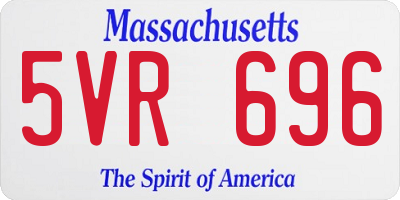 MA license plate 5VR696