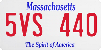MA license plate 5VS440