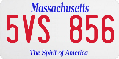 MA license plate 5VS856