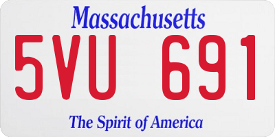 MA license plate 5VU691