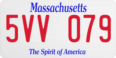 MA license plate 5VV079