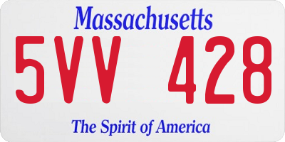 MA license plate 5VV428