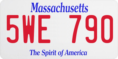 MA license plate 5WE790