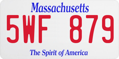 MA license plate 5WF879