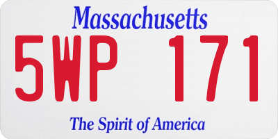 MA license plate 5WP171