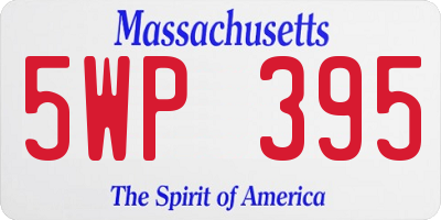 MA license plate 5WP395