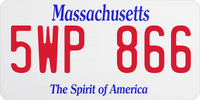 MA license plate 5WP866