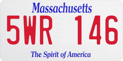 MA license plate 5WR146