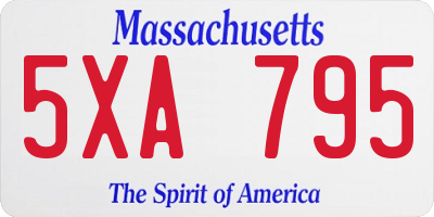 MA license plate 5XA795