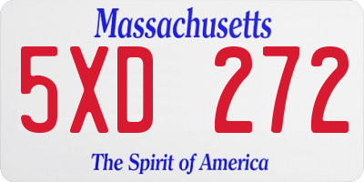 MA license plate 5XD272