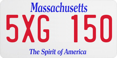 MA license plate 5XG150
