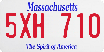 MA license plate 5XH710