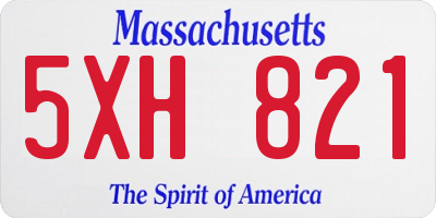 MA license plate 5XH821