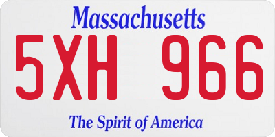MA license plate 5XH966