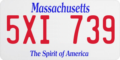 MA license plate 5XI739