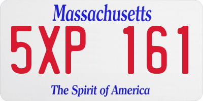 MA license plate 5XP161