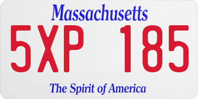 MA license plate 5XP185
