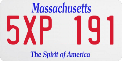 MA license plate 5XP191