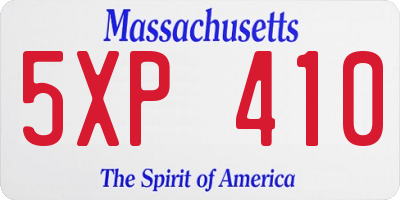MA license plate 5XP410