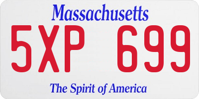 MA license plate 5XP699