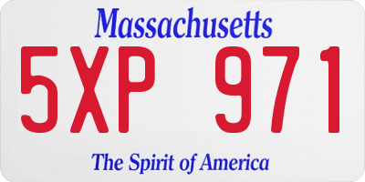 MA license plate 5XP971