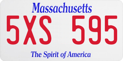 MA license plate 5XS595