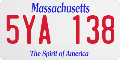 MA license plate 5YA138