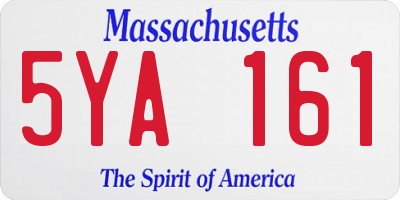 MA license plate 5YA161