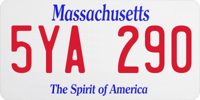 MA license plate 5YA290