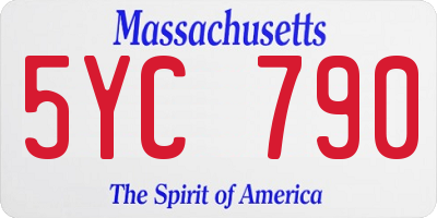 MA license plate 5YC790