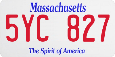 MA license plate 5YC827