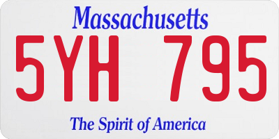 MA license plate 5YH795