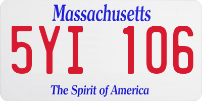 MA license plate 5YI106