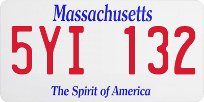 MA license plate 5YI132