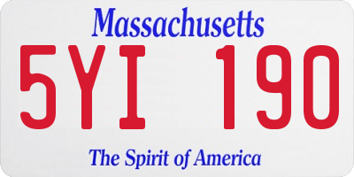 MA license plate 5YI190