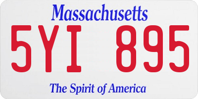 MA license plate 5YI895