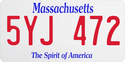 MA license plate 5YJ472