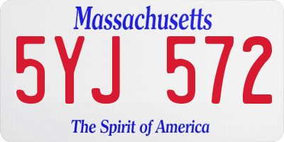 MA license plate 5YJ572